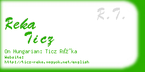 reka ticz business card